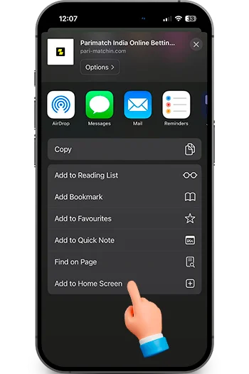 ios app parimatch aviator